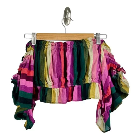 LPA Lelia Crop Trop in Multi Colored Stripe #204 - Picture 4 of 8